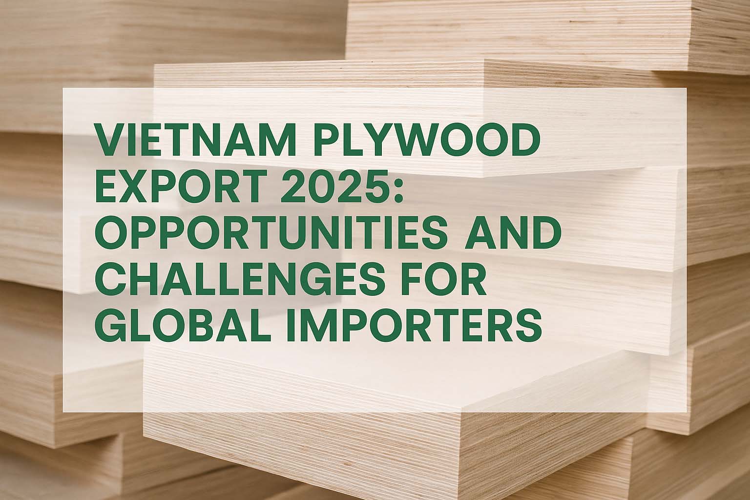 Vietnam Plywood Export 2025: Opportunities and Challenges for Global Importers