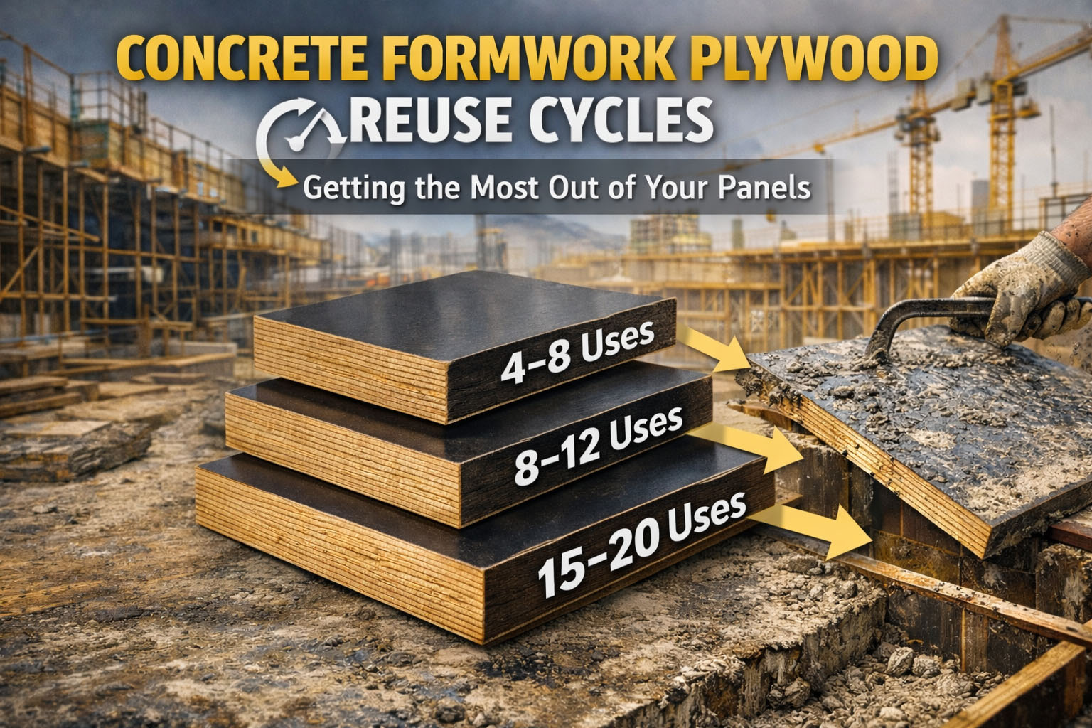 Plywood for Concrete Formwork: How Many Reuse Cycles Can You Expect?