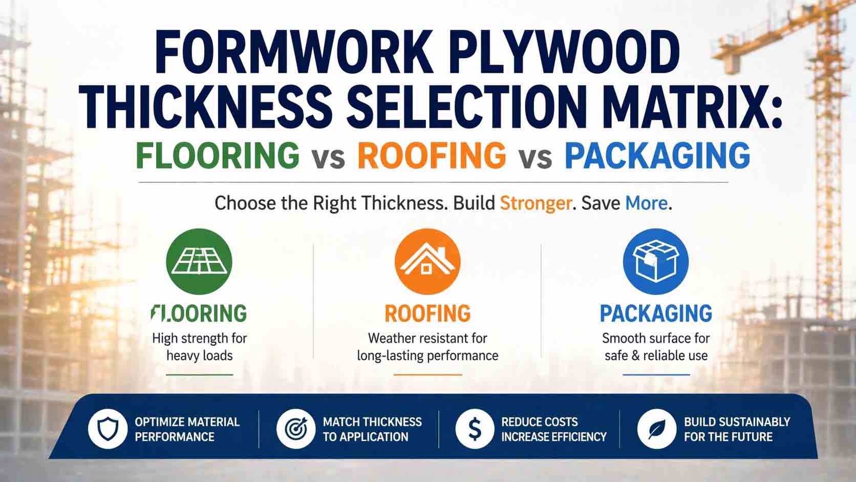 Formwork Plywood Thickness Selection Matrix: Flooring vs Roofing vs Packaging