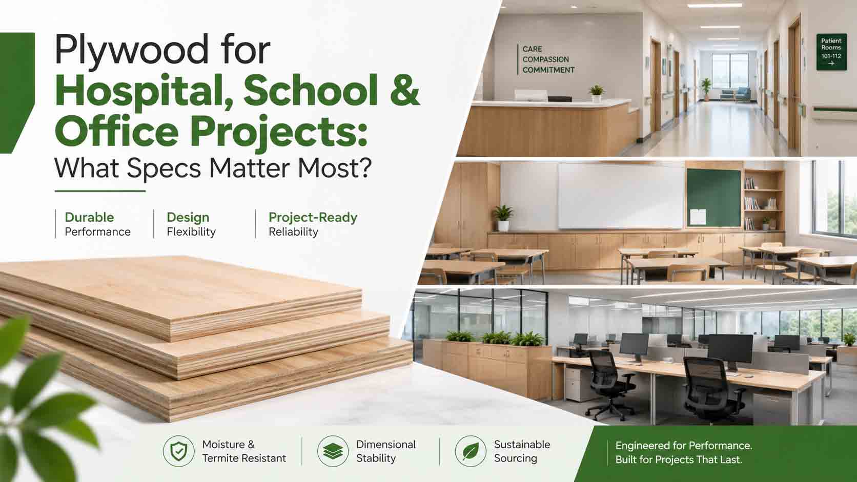 Plywood for Hospital, School & Office Projects: What Specs Matter Most?